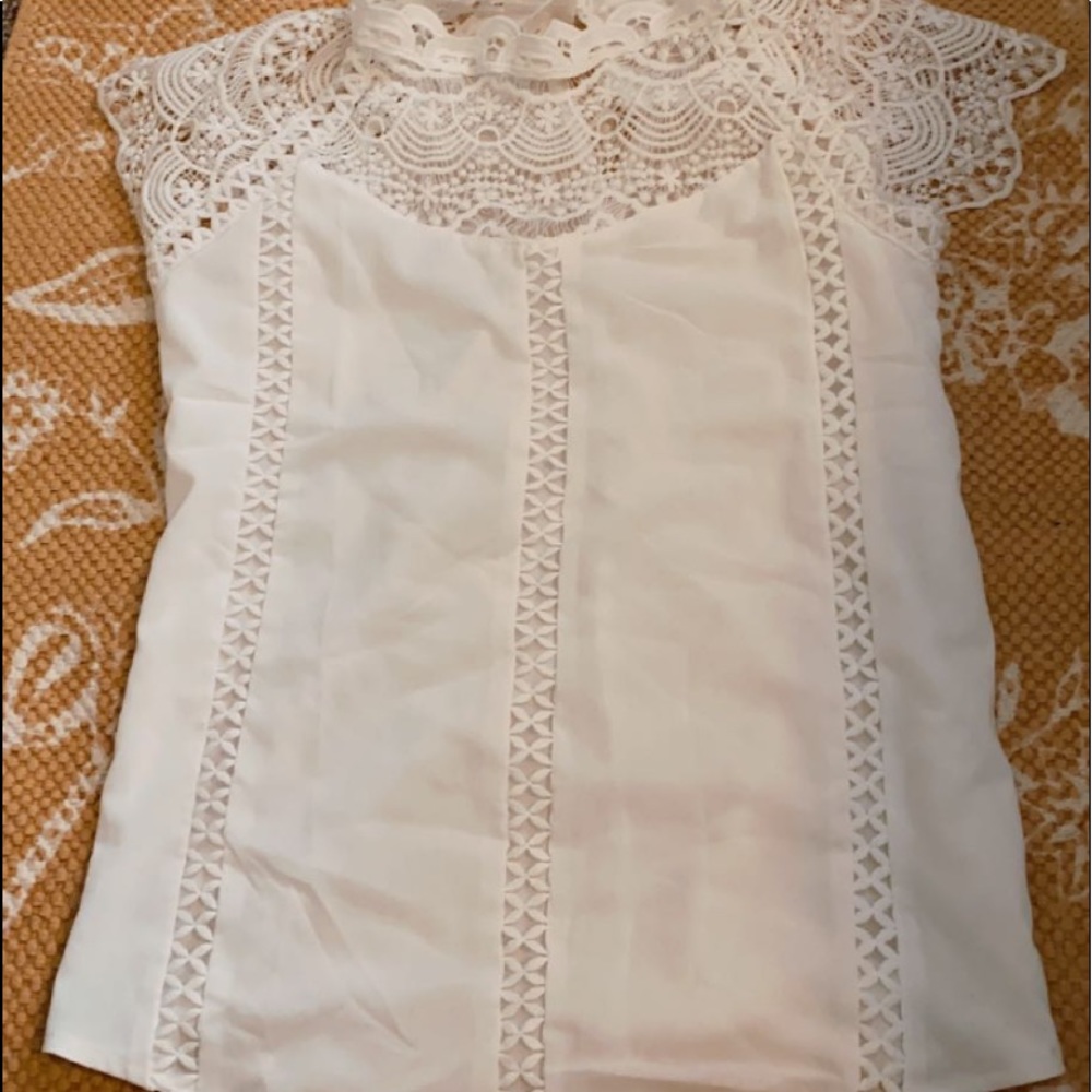 Elegent White Lace Blouse